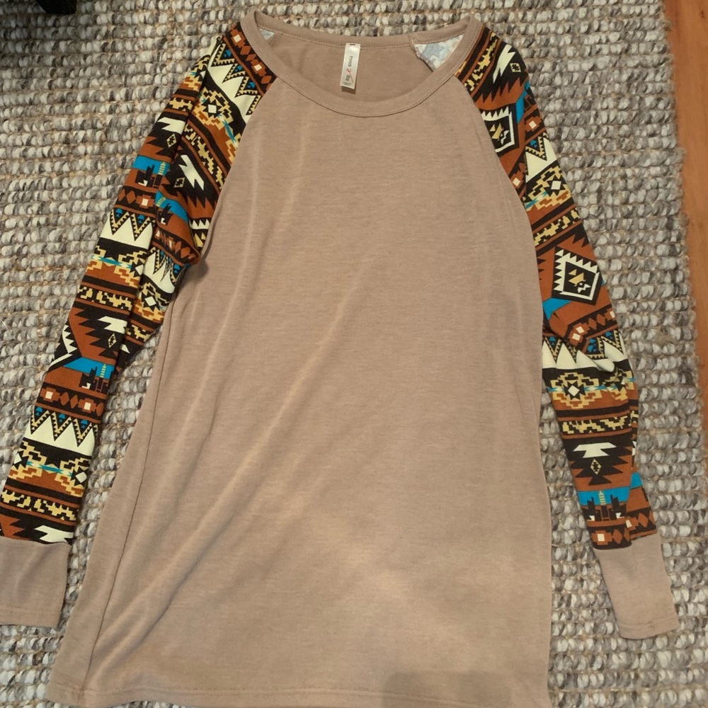 Aztec sleeved shirt
